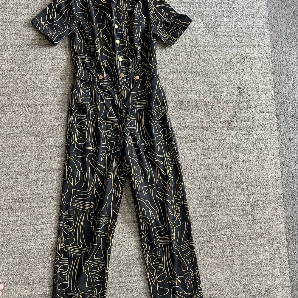 Awesome Black and Gold Jumpsuit piper & scoot